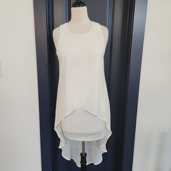Lush high low sleeveless off white dress Size M - Picture 1 of 6
